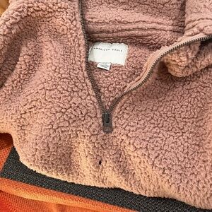 American Eagle Dusty Rose Sherpa Pullover size Large women’s